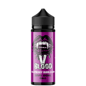 V Blood E-Liquid Raspberry Bubblegum 100ml 50vg 0mg short-fill