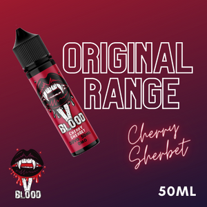 V Blood E-Liquid Cherry Sherbet 50ml 50vg 0mg short-fill