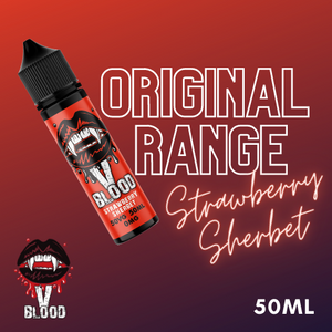 V Blood E-Liquid Strawberry Sherbert 50ml 50vg 0 mg short-fill