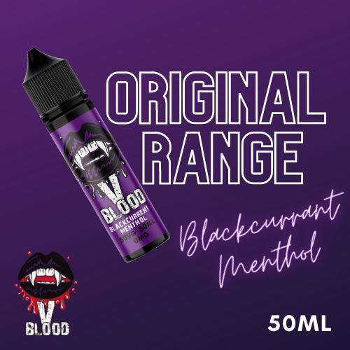 V Blood E-Liquid Blackcurrant Menthol 50ml 50vg 0mg short-fill