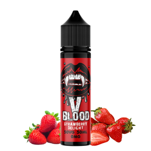 V Blood E-Liquid Strawberry Delight 50ml 50vg 0mg short-fill