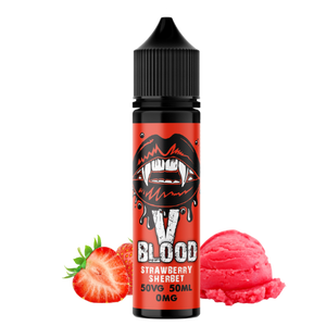 V Blood E-Liquid Strawberry Sherbert 50ml 50vg 0 mg short-fill