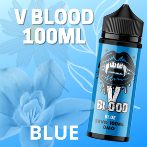 V Blood E-Liquid Blue 100ml 50vg 0mg short-fill