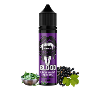 V Blood E-Liquid Blackcurrant Menthol 50ml 50vg 0mg short-fill