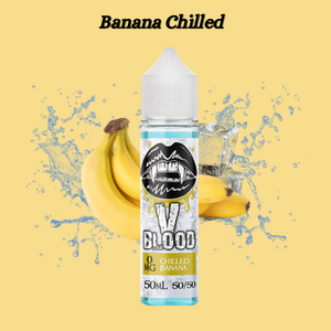 V Blood Ice E-Liquid Chilled Banana 50ml 50vg 0mg short-fill