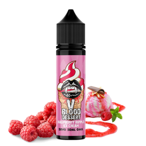 V Blood Dessert E-Liquid Raspberry Ripple Icecream 50ml 50vg 0mg Short-fill