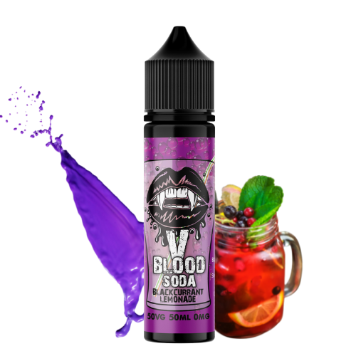 V Blood Soda E-Liquid Blackcurrant Lemonade 50ml 50vg 0mg short-fill