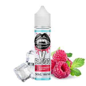 V Blood Ice E-Liquid Raspberry Sorbet 50ml 50vg 0mg short-fill