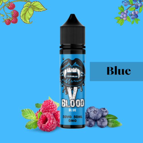 V Blood E-Liquid Blue 50ml 50vg 0mg short-fill