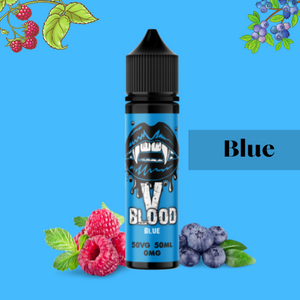 V Blood E-Liquid Blue 50ml 50vg 0mg short-fill