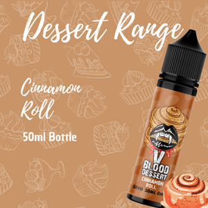 V Blood Dessert E-Liquid Cinnamon Roll 50ml 50vg 0mg Short-fill