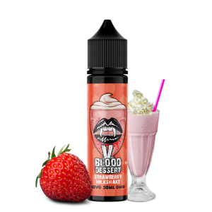 V Blood Dessert E-Liquid Strawberry Milkshake 50ml 50vg 0mg Short-fill