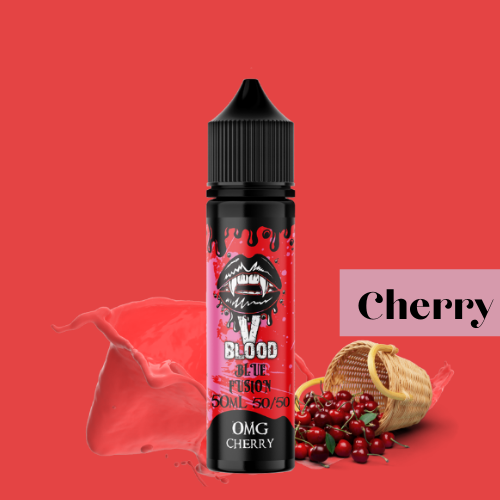 V Blood Blue Fusion E-Liquid Cherry 50ml 50vg 0mg short-fill