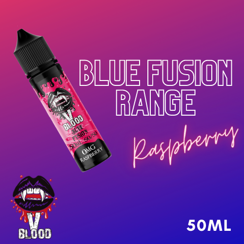 V Blood Blue Fusion E-Liquid Raspberry 50ml 50vg 0mg short-fill