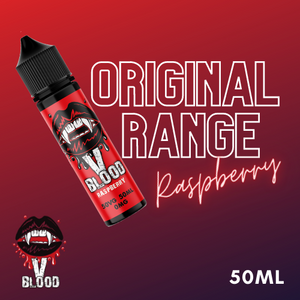 V Blood E-Liquid Raspberry 50ml 50vg 0mg short-fill