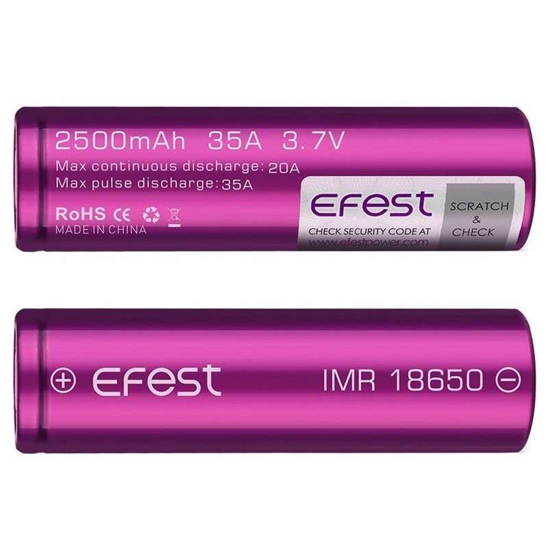 EFEST 18650 BATTERY( pack of two)